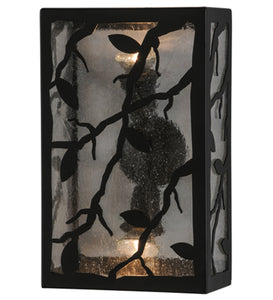 10"W Branches with Leaves Outdoor Wall Sconce