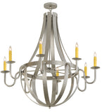 48"W Barrel Stave Metallo 8 Lt Contemporary Chandelier