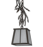 5.5"Sq Lodge Pine Branch Mini Pendant
