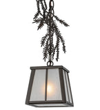 5.5"Sq Lodge Pine Branch Mini Pendant