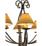 40"W Sienna 8 Lt W/Fabric Shades Victorian Chandelier