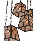 27"W Diamond Mission 6 Lt Cascading Pendant