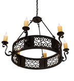 36"W Liesel 6 Lt Victorian Chandelier