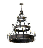 72"W Costello 21 Lt W/Up and Downlights Three Tier Gothic Chandelier