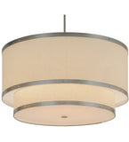 30"W Cilindro Eggshell 2 Tier Textrene Traditional Pendant