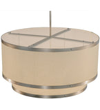 30"W Cilindro Eggshell 2 Tier Textrene Traditional Pendant