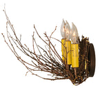 16"W Twigs 3 Lt Rustic Wall Sconce