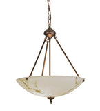 20"W Corinth White Marble Traditional Inverted Pendant