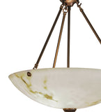 20"W Corinth White Marble Traditional Inverted Pendant