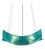 26"W Metro Fusion Aquamarine Crinkle Contemporary Inverted Pendant