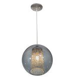 12"W Bola Crystal Glam Pendant