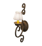 5"W Fernando W/Fabric Shade Victorian Wall Sconce
