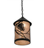 10"W Whispering Pines Rustic Lodge Pendant