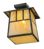 12"Sq Stillwater Double Bar Mission Outdoor Flush Mount