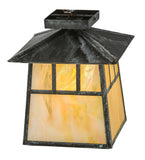 12"Sq Stillwater Double Bar Mission Outdoor Flush Mount