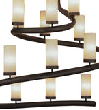 60"W French Horn 17 Lt Contemporary Chandelier