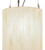 10"W Cilindro De Marfil Lino Pendant