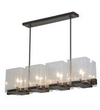 41"L Ice Cube 8 Lt Oblong Contemporary Chandelier