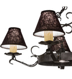 40"L Handforged Oval 6 Lt Chandelier
