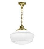 16"W Revival Schoolhouse W/Traditional Globe Pendant