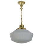 16"W Revival Schoolhouse W/Traditional Globe Pendant