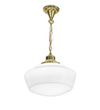 16"W Revival Schoolhouse W/Traditional Globe Pendant