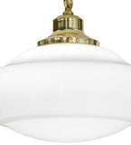 16"W Revival Schoolhouse W/Traditional Globe Pendant
