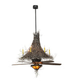 68"W Twigs W/Fan Light Chandel-Air Fan