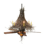 68"W Twigs W/Fan Light Chandel-Air Fan