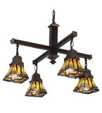 25.5"W Tiffany Sierra Prairie Mission 4 Lt Chandelier