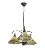 30"W Willow Jadestone 3 Lt Tiffany Chandelier
