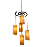 34"W Vortex 5 Lt Contemporary Chandelier