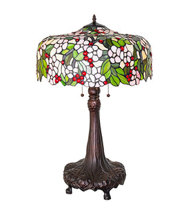 31"H Tiffany Cherry Blossom Floral Table Lamp