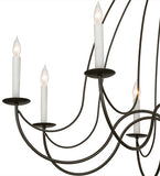 48"W Polonaise 12 Lt Two Tier Contemporary Chandelier