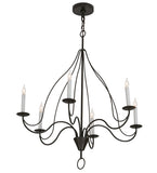 36"W Polonaise 6 Lt Victorian Chandelier