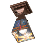 5"Sq Prairie Dragonfly Flush Mount