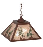 16"Sq Tall Pines Ceiling Pendant