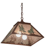 16"Sq Tall Pines Ceiling Pendant