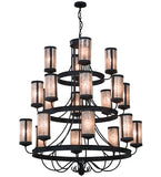 60"W Nehring 20 Lt Three Tier Contemporary Lodge Chandelier