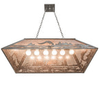 33"L Trout Island/Billiard Oblong Pendant