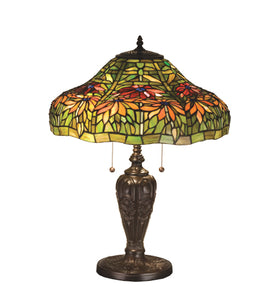 24"H Tiffany Poinsetta Table Lamp