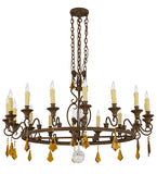 48"W Peak 16 Lt Victorian Chandelier
