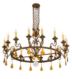 48"W Peak 16 Lt Victorian Chandelier