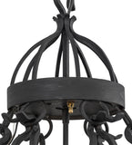 28"W Lakeshore 6 Lt W/Downlight Fabric Gothic Chandelier