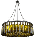 38"W Tuscan Vineyard Estate 36 Wine Bottle Contemporary Chandelier