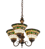 20"W Tiffany Roman 3 Lt Victorian Chandelier