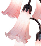 63"H Pink Tiffany Pond Lily 12 Lt Floor Lamp