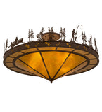 48"W Wildlife Fishtracks Semi-Flushmount