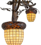 48"W Acorn Branch 4 Lt Tiffany Lodge Chandelier