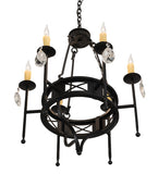 24"W Gina 6 Lt Victorian Chandelier